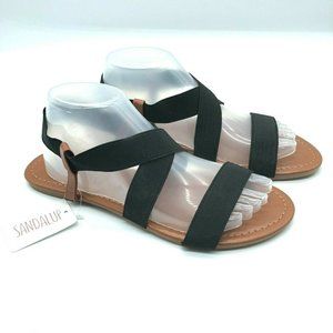 SandalUp Womens Sandals Strappy Fabric Stretch 7